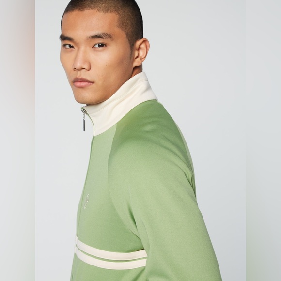 Sergio Tacchini DALLAS TRACK JACKET ARCHIVIO- JADE GREEN/ PEARL IVORY & Pant set - Picture 2 of 14